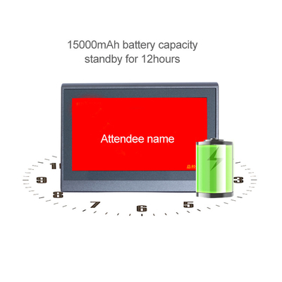 Schermo di visualizzazione LCD a 7 pollici elettronico parteggiato doppio della carta di nome di DC12V
