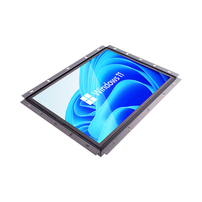 Monitor LCD a telaio aperto in metallo industriale con 300 cd/m2 di luminosità e porte HDMI VGA DVI