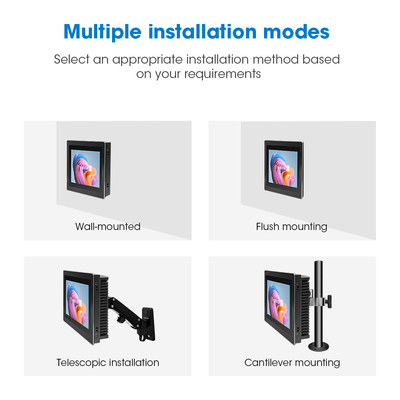 10.1 pollice Embedded Touch Panel PC 12-36V Input Voltage 32G/64G/128G/256G SSD Storage