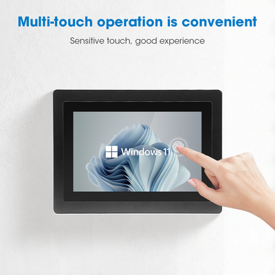 PC touch panel industriale con 12-36V di tensione di ingresso e 32G/64G/128G/256G di SSD