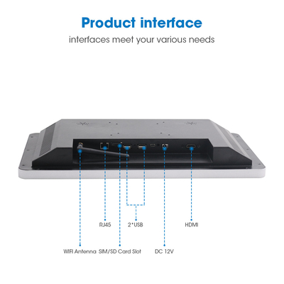 15.6 pollici robusto Android Touch Panel PC con IP65 Front Bezel e 2G / 4G / 8G DDR3 Memoria