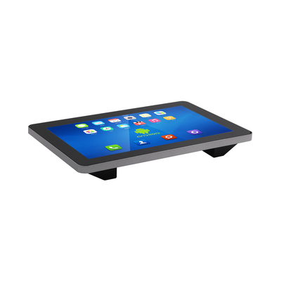 Black Rugged Android Touchscreen Panel PC Font Panel Mount con archiviazione EMMC RS232 e 8G/16G/32