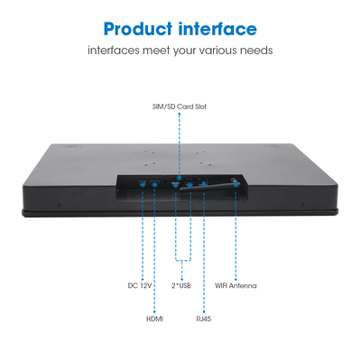Rugged 15 Inch Android Panel PC w/ VESA Mount 1 X 100M LAN IP65 Certificazione Ethernet