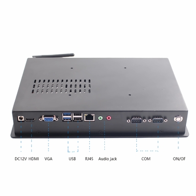 10.1 pollici J1900 Industrial Embedded Touch Panel PC con interfacce multiple