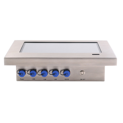 Computer robusto in acciaio inossidabile con porte HDMI impermeabili e touchscreen capacitivo