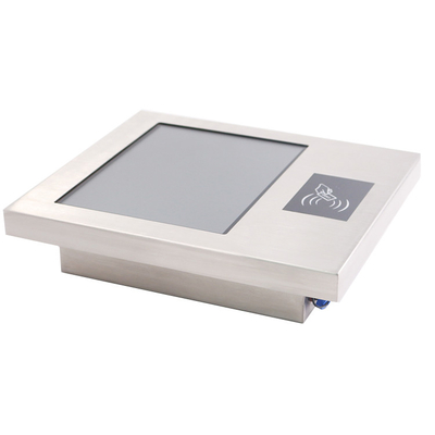 PC a pannello senza ventole in acciaio inossidabile con logo del cliente accettabile e interfaccia USB/RJ45/COM