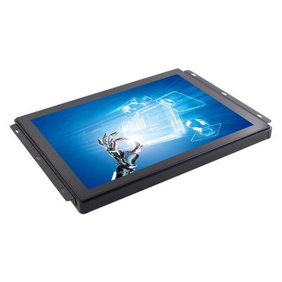Monitor capacitivo di plastica del pannello di tocco dell'incastonatura 250nits DVI a 15 pollici