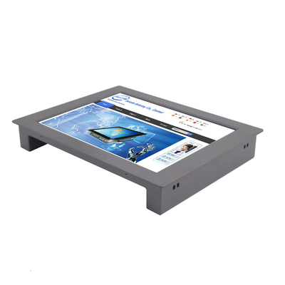 Cassa di alluminio del metallo del monitor resistente dello schermo attivabile al tatto LED della parte anteriore IP65 per il Governo del chiosco